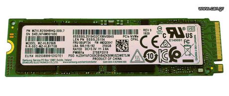 Σκληρός δίσκος SSD Samsung 256GB MZ-VLB256B PM981a m.2 NVMe πολύ γρήγορος