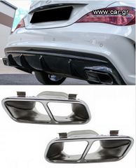 ΜΠΟΥΚΕΣ Exhaust Muffler Tips Mercedes A-Class W176 (2012-2018) CLA W117 C117 (2012-2018) A45 CLA45 AMG Design