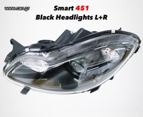 SMART FORTWO 451 BLACK HEADLIGHTS L+R-thumb-1