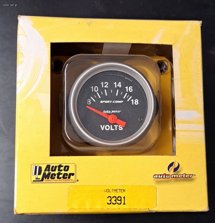 Auto meter βολτόμετρο γνήσιο καινούργιο