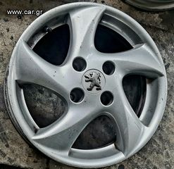 Ζάντες αλουμινίου γνήσιες από Peugeot 206, 15" 4x108, μοντέλο Scirocco, 4 τεμάχια