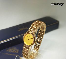 Vintage 1990s Gold-Plated Venus Ελβετικό γυναικείο ρολόι Quartz 181001 (Ε) A90716 TIMH 390 ΕΥΡΩ