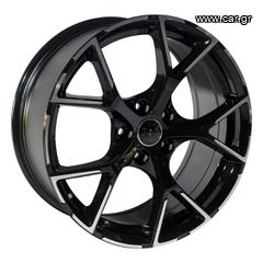 REPLICA AUDI STYLE 131 18X8 5X112 ET45 BLACK MACHINED FACED