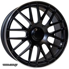 REPLICA MERCEDES STYLE 912 19X8-9 5X112 ET42/45 MATTE BLACK MACHINED LIP