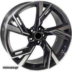 REPLICA AUDI STYLE 1571 18X8 5X112 ET42 BLACK MACHINED FACED