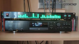 PHILIPS CD-R / REW CDR /880 - SPECTRUM ANALYZER RTA 31 BANDS - ΕΠΙΧΡΥΣΑ RCA MALE.