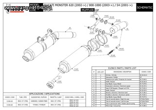 Eξατμίσεις Διπλά Tελικά Mivv Gp Style Carbon Ducati Monster 620 2002-/800 2003-/1000 2003-/S4 2001- 2006 **-thumb-1