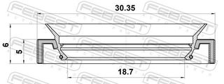 FEBEST ΤΣΙΜΟΥΧΑ ΚΡΕΜΑΡΙΕΡΑΣ BMW 1 (E81-E82-E87-E88) / 3 (E30-E36-E46-E90-E91-E92-E93) / 5 (E34-E39-E60-E61) / 6 (E63-E64-F12-F13) - X1 - X3 - X5 - X6 - Z3-thumb-1