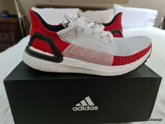 Adidas UltraBOOST 19 white scarlet red