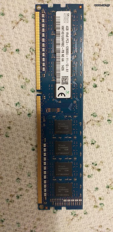 Μνήμη RAM 4Gb DD3 για Desktop
