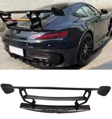 ΑΕΡΟΤΟΜΗ Real Carbon Fiber Spoiler For Mercedes Benz AMG GT GTC GTS GTR Coupe C190 2015-2023 High Quality Rear Wing Trunk Lip Refits