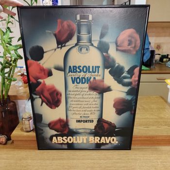 Συλλεκτικός πίνακας "Absolute Vodka" διαστάσεων 50x70, με πλαισιο