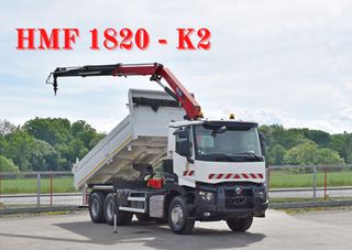 Renault '15 C 380 * KIPPER 5,20 m * HMF 1820 - K2 + FUNK / 6x4