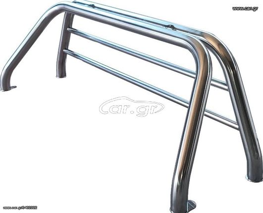 Roll bar 2 σκελών Φ60 με οριζόντια σχάρα inox Isuzu