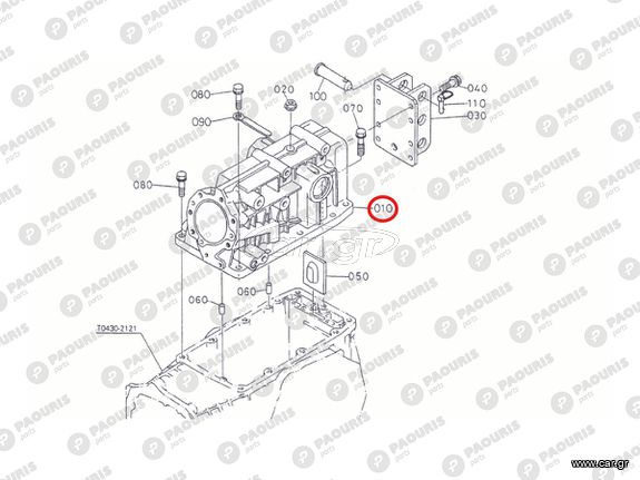 Hydraulic rear cover Κιβώτιο υδραυλικού Kubota: 37410-36313