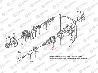 Τριπλός Άξονας  Shaft PTO 17-21-28 Iseki: 1614-243-001-10