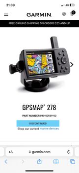 GARMIN GPS & βυθομετρο με μεγάλο μάτι & χάρτες πλήρες σετ