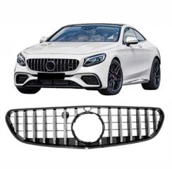 ΜΑΣΚΑ ΕΜΠΡΟΣ Mercedes S-Class Coupe C217 (2014-2017) Cabrio A217 (2015-2017) Chrome Stripes GT-R Panamericana Design