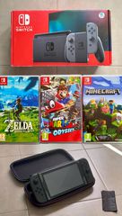 NINTENDO SWITCH (2019 EDITION) 32GB GREY μαζί με 3 Παιχνίδια