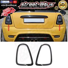 ΣΤΕΦΑΝΙΑ ΜΑΥΡΟ ΓΥΑΛΙΣΤΕΡΟ TRIM ΓΙΑ ΠΙΣΩ ΦΑΝΑΡΙΑ MINI COOPER R55 R56 R57 R58 R59 (2007-2013) | Street Boys - Car Tuning Shop |