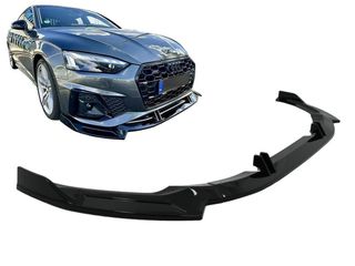 ΕΜΠΡΟΣ ΣΠΟΙΛΕΡ Front Bumper Add-On Spoiler Lip Audi A5 F5 Facelift S-Line (2020-up) Piano Black