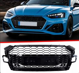 ΜΑΣΚΑ ΕΜΠΡΟΣ Front Grille Audi A5 F5 Facelift (2019-Up) RS Design  Piano Black