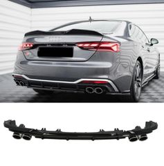 ΠΙΣΩ ΣΠΟΙΛΕΡ Rear Bumper Valance Air Diffuser. Audi A5 F5 Facelift S-Line (2020-Up) Piano Black