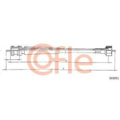 Άξονας ταχύμετρου 390 mm CITROËN ZX (ΚΟΝΤΟ) 96128130