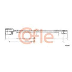 Άξονας ταχύμετρου 620 mm CITROЁN BX / C15 / VISA 95638113