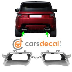 Range Rover Sport Διακοσμητικά Εξατμίσεων Ασημί