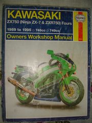 Service Manual Kawasaki ZX750 ZX7 1989-1995 γλώσσα αγγλικά Haynes