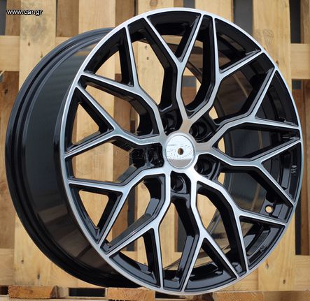 17x7.5  5X112  ET  40   Black Polished  (Style Vossen)