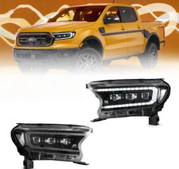 ΦΑΝΑΡΙΑ ΕΜΠΡΟΣ Ford Ranger LED Matrix Projector HeadLights Black