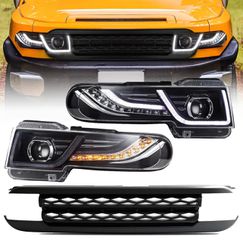 ΦΑΝΑΡΙΑ ΕΜΠΡΟΣ Headlights 07-15 Toyota FJ Cruiser XJ10 Dual Beam Projector Headlights With Grille