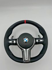 BMW M ΤΙΜΟΝΙ ALCANTARA  με όλα τα BMW F SERIES  για χειροκίνητο αλλά και αυτόματο με ή χωρίς paddles με αερόσακο