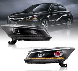 ΦΑΝΑΡΙΑ ΕΜΠΡΟΣ 08-12 Honda Accord 8th Gen Inspire US Type Projector Headlights Black