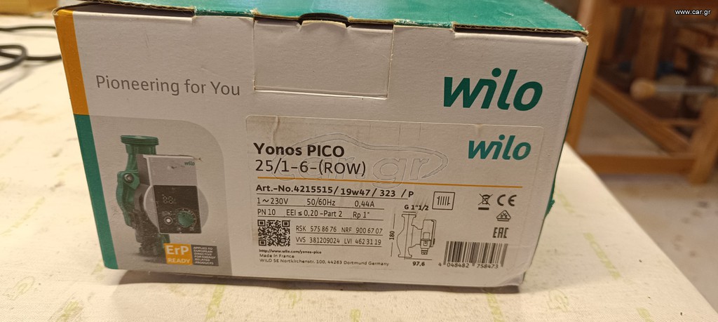 Wilo pico yonos 25/6