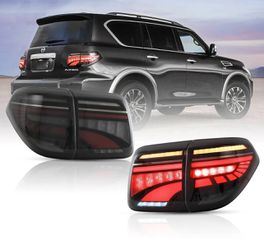 ΦΑΝΑΡΙΑ ΠΙΣΩ 10-22 Nissan Patrol 6th Gen(Y62)17-20 Armada 2th Gen (Y62) Pre-Facelift LED Tail Lights With Dynamic Welcome Lighting Smoked