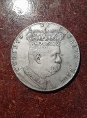 5   LIRE  \  TALLERO   1896 ,  ERITREA   ,silver-thumb-1