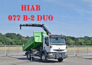 Ανατροπή Renault 2011 MIDLUM 220 DXI * KIPPER 3,80m * HIAB 077 B-2 DUO