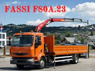 Γερανοί - Φορτηγά Με Γερανό Renault 2008 MIDLUM 220 DXI * PLATFORM 7,20m * FASSI F80A.23