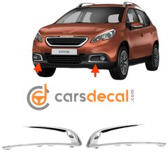 Peugeot 2008 13-19 Διακοσμητικά Χρωμίου Προβολέων Ομίχλης