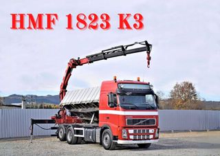 Ανατροπή Volvo 2010 FH 480 ανατρεπόμενο 6,20m + HMF 1823 K3 + FUNK