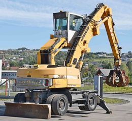 Εκσκαφέας Με Λάστιχα Liebherr 2008 PELLE A316 * χειριστής υλικών *-thumb-8