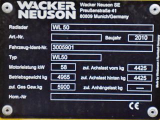 Εκσκαφέας Με Λάστιχα Neuson 2010 WACKER WL 50-thumb-10