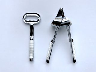 PEDRINI P.P.L Italy Σετ Πρέσα Σκόρδου & Ανοιχτήρι - Heavy Duty Stainless Steel Set of Garlic Press and Bottle Opener