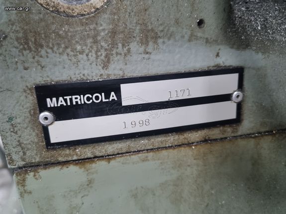 Builder aluminum machinery '98 MATRICOLA