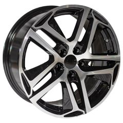 REPLICA PEUGEOT STYLE 5516 17X7.5 5X108 ET35 BLACK MACHINED FACED