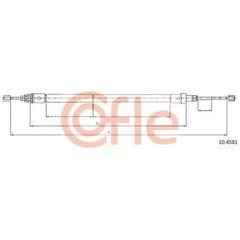 Ντίζα, φρένο ακινητοποίησης πίσω L 1610/1260mm CITROËN XSARA 4745K2