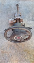 Fiat 500 s Τιμονι δερματινο Flat Bottom/Κρεμαργιερα/Μοτερ τιμονιου/Φλασιερα-thumb-1